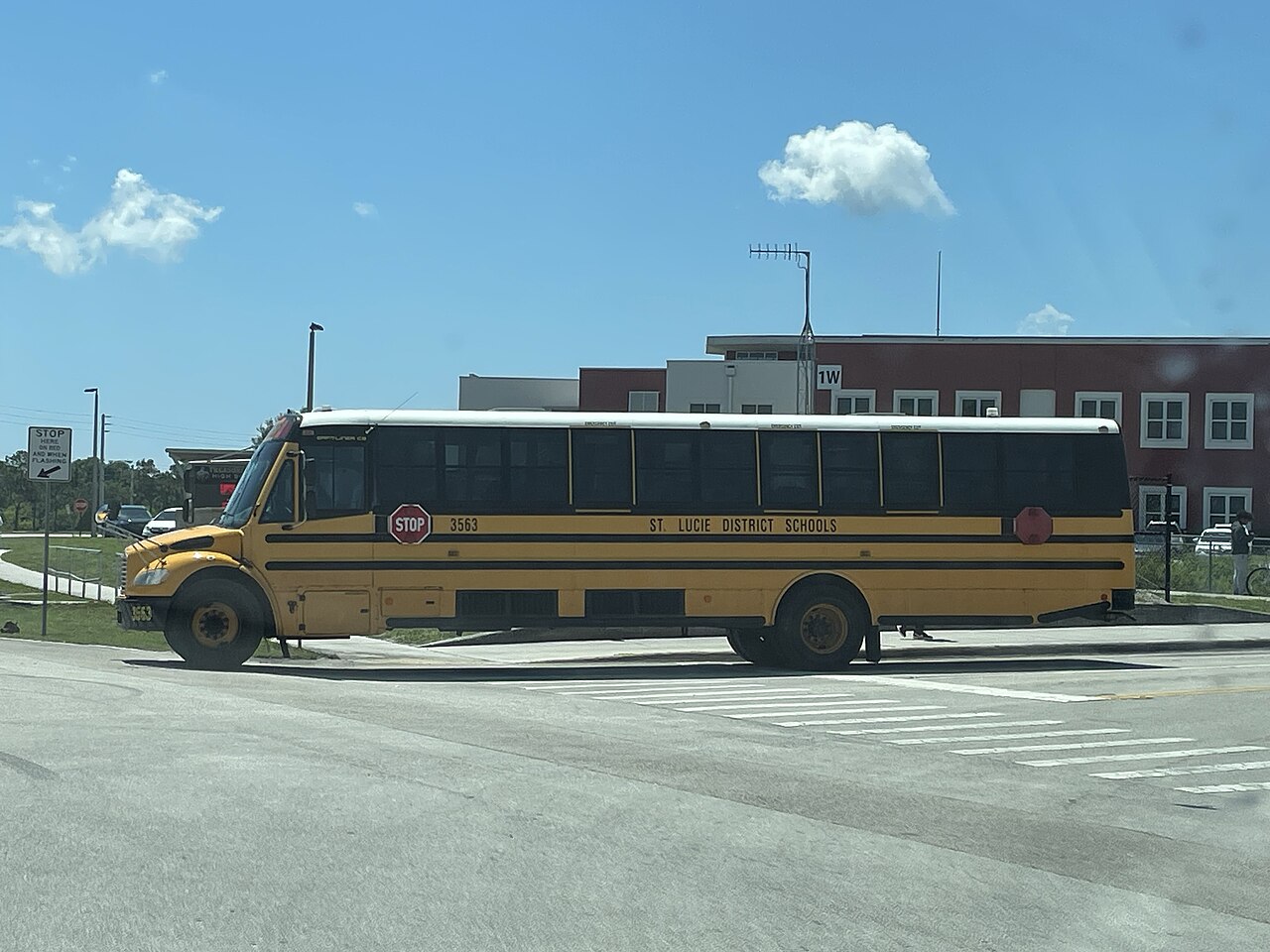 A St. Lucie school bus; file photo, not the Winter Haven crash